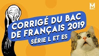 Corrigé du bac de français 2019 série L et ES [upl. by Ahsiel]