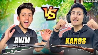 AWM VS KAR98K 😡आजा 1 vs 1 में🔥 Garena Free Fire [upl. by Channing]