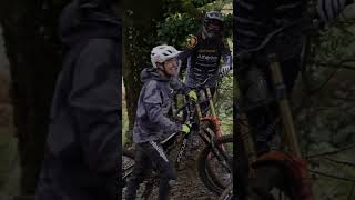 DAN ATHERTON ROB WARNER AND OLLY WILKINS TEST INVISIFRAME AT DYFI mtb athertonbikes dyfibikepark [upl. by Ciryl758]