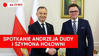 Oświadczenie prezydenta Andrzeja Dudy po spotkaniu z marszałkiem Sejmu Szymonem Hołownią [upl. by Milore229]