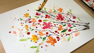 Splatter Painting Technique  Easy Painting Ideas [upl. by Aisnetroh]