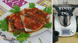 BIMBY TM5 RICETTA PESCE SPADA ALLA GHIOTTA  THERMOMIX [upl. by Louie128]