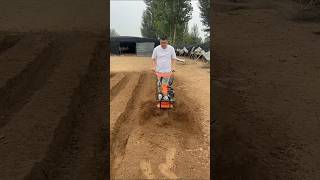 Ditching machine Rotary tiller Ditching and soilraising machine part 521 [upl. by Reiko]