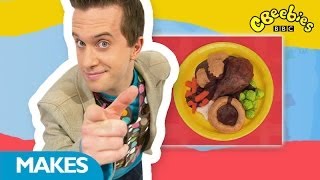 CBeebies Mister Maker Around The World  Fake Food  Mini Big Make [upl. by Akimahs]