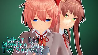 What did Monika say to Sayori  MMD  Doki Doki Literature Club Animation [upl. by Schubert]