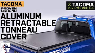 20162021 Tacoma Proven Ground Aluminum Retractable Tonneau Cover Review amp Install [upl. by Aineles]