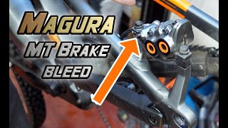 How to bleed Magura MT brakes [upl. by Ahsikram611]