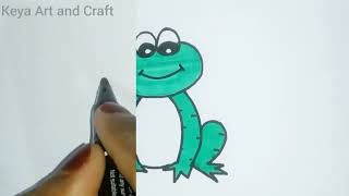 how to draw a frog  crab drawing easy drawing frog crab turtle [upl. by Dacey]