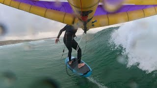 Light wind Big wave Wingfoil session in Cornwall [upl. by Felipa]