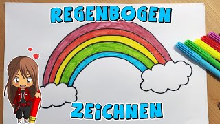 Regenbogen einfach malen für Kinder  ab 4 Jahren  Malen mit Evi  deutsch [upl. by Annaigroeg]