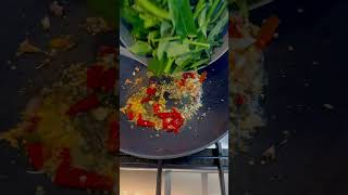 Water spinach stir fry cooking asianfood foryou food stirfryrecipes recipe [upl. by Gala253]