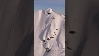 snowboarding a mountain peak in Alaska [upl. by Aric]