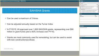 VA Housing Resources for Heroes Part II An Overview on the VA Specially Adapted Housing SAH Grant [upl. by Anrym]