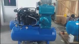 Air compressor 5hp 300 litres with 75hp diesel engine  Ayush Enterprises Peenyacompressor [upl. by Olgnaed]