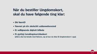 Sådan bestiller du Ungdomskort  DSB [upl. by Alford769]