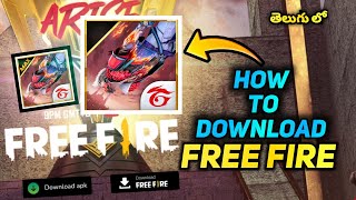 How To Download Free Fire  Free fire ela download cheyali  Free Fire Telugu  MBG ARMY [upl. by Daisie]