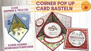 Anleitung Stampin Up Corner Pop Up Card basteln Tutorial DIY Glückwunsch Kaffee in Freundschaft [upl. by Fanchon354]