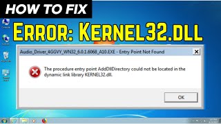 English How to Fixed dynamic link library Kernel32dll Error in Windows 710 [upl. by Burdett]