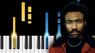 Childish Gambino  Redbone  Piano Tutorial [upl. by Malim]