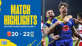 Highlights R4  Hull KR v Warrington Wolves [upl. by Cynthy889]