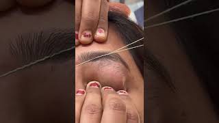 Eyebrow waxing salon threading eyebrow threading tutorial [upl. by Hicks]