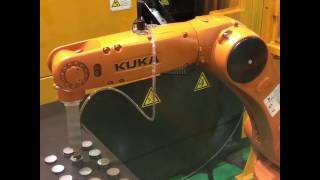 EVERISING P50ILA Circular Saw with KUKA Industrial Robot [upl. by Assiralc]