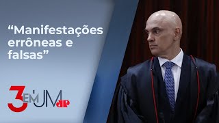 Alexandre de Moraes contesta Gleisi Hoffmann sobre crítica à Justiça Eleitoral [upl. by Adrahs]