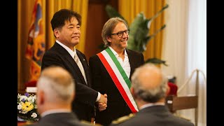 1 Luglio 2022 Masato Fujimoto Mayor of Tokorozawa Japan visits Thiene Italy [upl. by Derfliw]