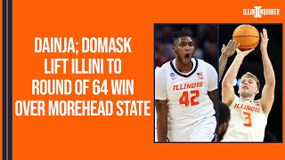 POSTGAME Dainja amp Domask lift Illini to round of 64 win over Morehead State [upl. by Merrilee805]