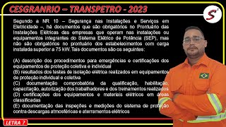 Questão da NR 10  Cesgranrio  Transpetro 2023 [upl. by Eiresed]