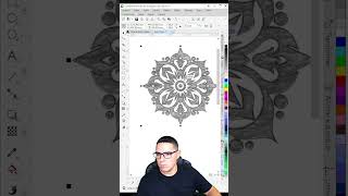 Vetorizando uma mandala vetorizar vetorização vetor vetorizado vetorial corel coreldraw [upl. by Rasure]