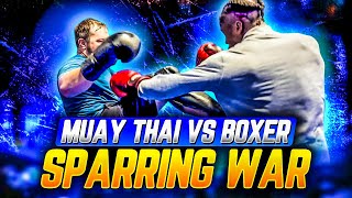 MUAY THAI VS BOXER SPARRING WARS… Bad Idea [upl. by Alikam518]