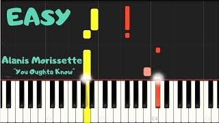 Alanis Morissette quotYou Oughta Knowquot  EASY Piano Tutorial [upl. by Wirth]