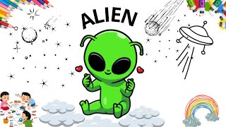 APPRENDS À DESSINER UN ALIEN 👽🎨 [upl. by Tess]