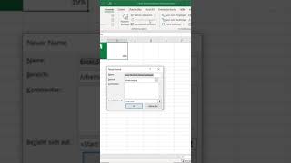 Excel Shortcuts  0024  Namen definieren  festlegen und in Formeln verwenden MwSt Beispiel Shorts [upl. by Notsirt393]