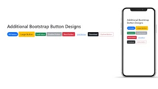 Bootstrap Button Design  Button Class in Bootstrap  Bootstrap Button Classes bootstrap class [upl. by Ttezzil]