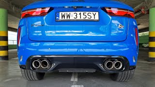 2022 Jaguar FPace SVR exhaust sound revs cold start launch control [upl. by Heid]