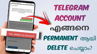 How To Delete Telegram Account Permanently  Malayalam [upl. by Malaspina]