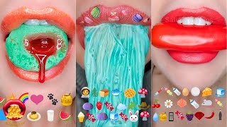 30 Minutes Sleep Relax Satisfying ASMR Eating Emoji Food Compilation Mukbang 먹방 [upl. by Maples]