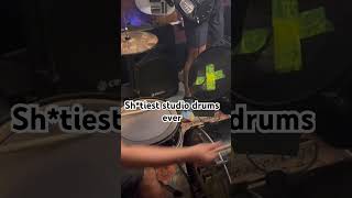 Crappiest drums i’ve ever played in a studio session deathcore suicidesilence drums drummer [upl. by Anaoy]