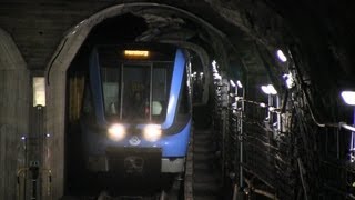 C20 tunnelbanetåg vid Östermalsmtorg Stockholm [upl. by Osborn]