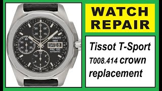 Tissot TSport T008414 crown replacement [upl. by Anit689]