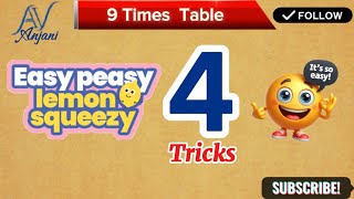 Easy 9️⃣ times Table  Math tricks and Tips  multiplicationtable freemath trending viralvideo [upl. by Okoyk]