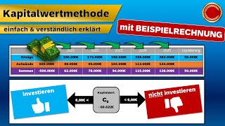 Kapitalwertmethode  👨🏼‍🎓 EINFACH ERKLÄRT 👩🏼‍🎓 [upl. by Jereld]