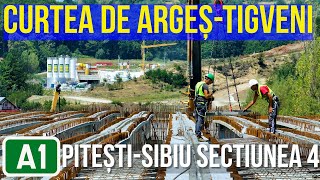 A1  Curtea de Arges  Tigveni  Sibiu  Pitesti Sectiunea 4  Lucrari 19072024  Raducu P Drum [upl. by Zena]