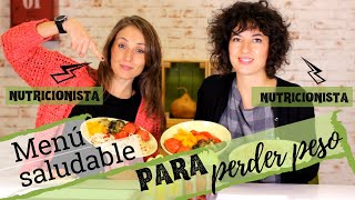 MENÚ SEMANAL PARA PERDER PESO  Cómo preparar una dieta saludable para adelgazar [upl. by Terrye]