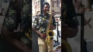 Boston saxophone guy playing Lebanese national anthem [upl. by Ojimmas5]