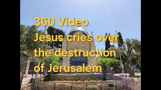 360 Video Jesus stopped and wept over the destruction of Jerusalem  Dominus Flevit Church [upl. by Ojybbob]