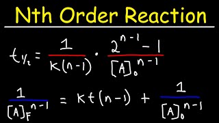 Integrated Rate Laws and Half Life Formula  Nth Order Reaction  Chemical Kinetics [upl. by Julina]