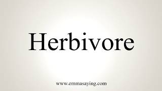 How To Pronounce Herbivore [upl. by Karmen]